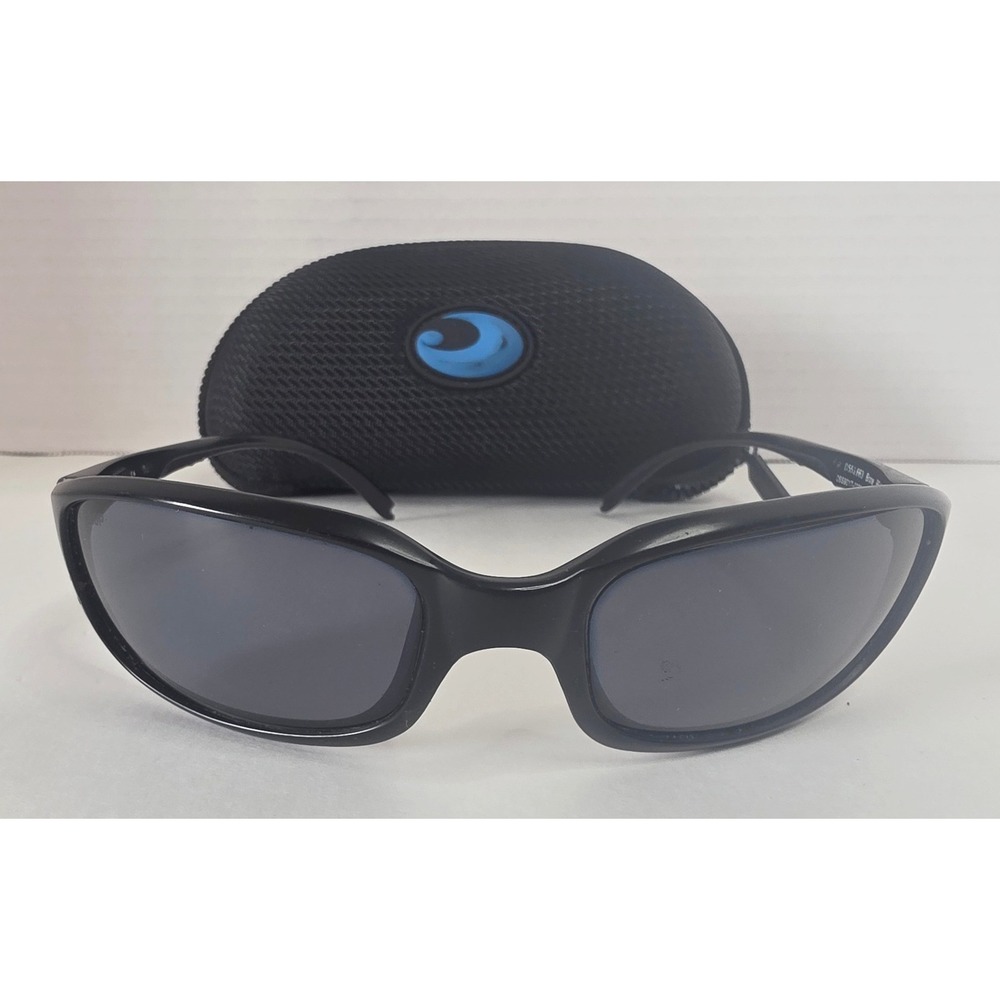 Costa Del Mar Brine Sunglasses Matte Black Gray 580P Polarized NO RUBBER TIPS